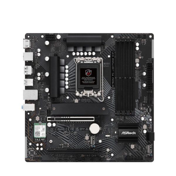 PLACA ASROCK B760M PG LIGHTNING WIFI, LGA 1200, DDR5 7200MHZ (OC), M.2(PCIE GEN4X4), PCIE 5.0 . - Imagen 3