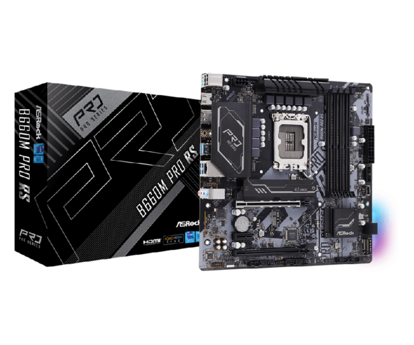 PLACA ASROCK B660M PRO RS, LGA 1700, DDR4 4800MHZ (OC), M.2 (PCIE GEN4 X4), 1 PCIE 4.0.