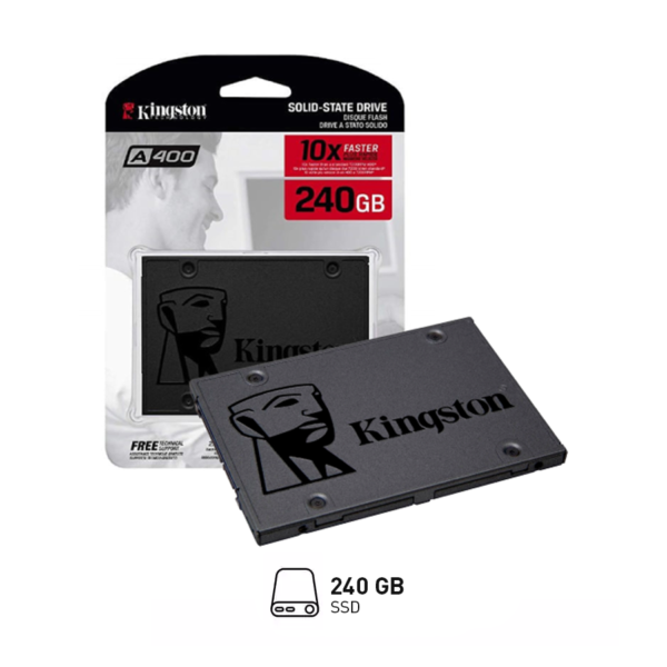 Unidad de Estado Solido Kingston A400, 240GB, SATA 6Gb/s, 2.5", 7mm, TLC.