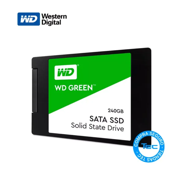 Unidad de estado solido Western Digital Green, WDS240G3G0A, 240GB, SATA 6Gb/s, 2.5", 7mm. - Imagen 2