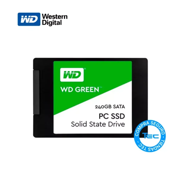 Unidad de estado solido Western Digital Green, WDS240G3G0A, 240GB, SATA 6Gb/s, 2.5", 7mm. - Imagen 3
