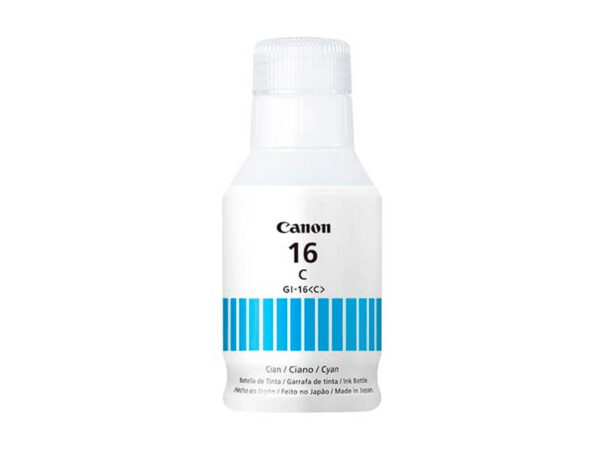 Botella de tinta CANON GI16 Color Cian, 135ml.