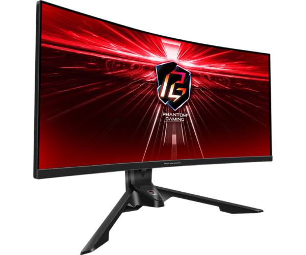 MONITOR GAMING CURVO ASROCK PG34WQ15R3A PHANTOM 34" VA-WQHD (3440X1440) 1500R, 165HZ, 1MS, WIFI, RGB - Imagen 2