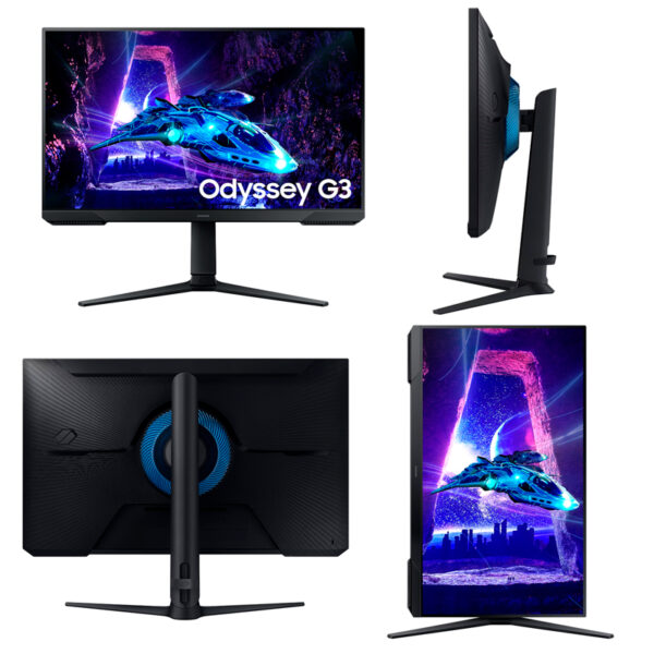 Monitor plano gaming SAMSUNG Odyssey G3, 27" FHD VA, HDMI, Display Port, HAS, negro - Imagen 2