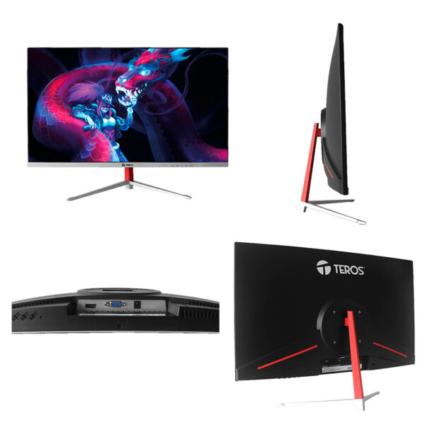 Monitor curvo TEROS TE-2401S, 23.8" FHD VA, HDMI, VGA - Imagen 3