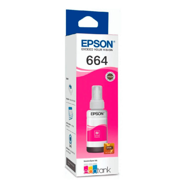 Botella de tinta EPSON T664320, color magenta, contenido 70ml