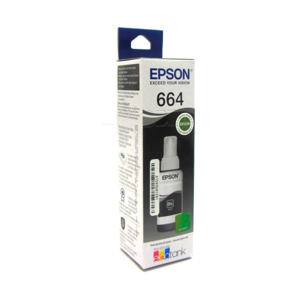 Botella de tinta EPSON T664120, color negro, contenido 70ml