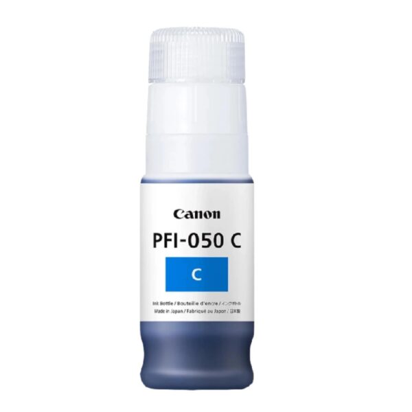Botella de tinta CANON PFI-050 Color Cian, 70ml.