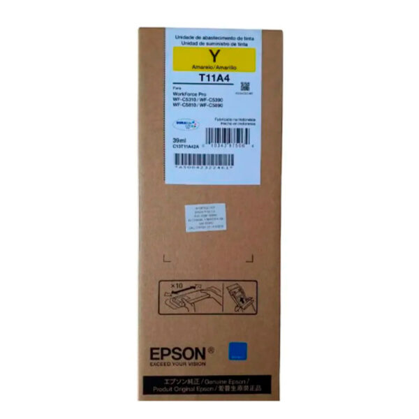 Bolsa de tinta EPSON T11A420-AL Color Amarillo, 39ml.
