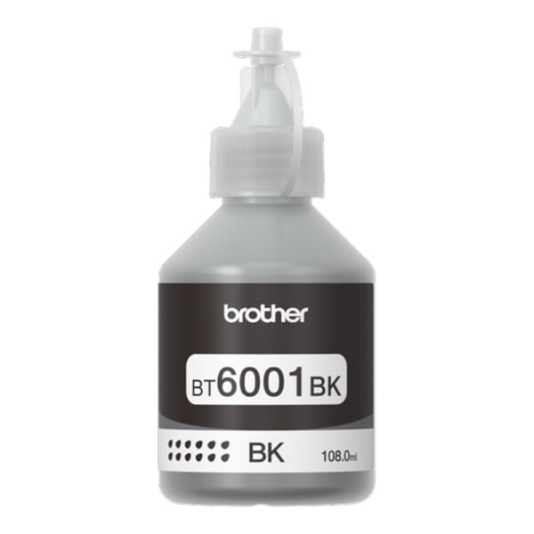 Botella de Tinta Brother BT6001BK Color Negro 108ml