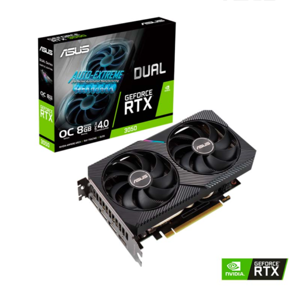 Tarjeta de video ASUS Dual GeForce RTX 3050 V2 OC Edition 8GB GDDR6, PCIe 4.0