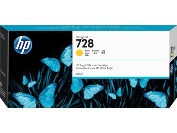Cartucho de Tinta DesignJet HP 728 de 300 ml Amarillo