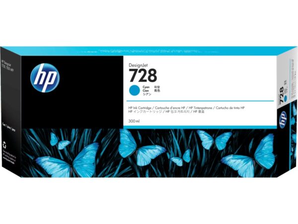Cartucho de Tinta DesignJet HP 728 de 300 ml Cian