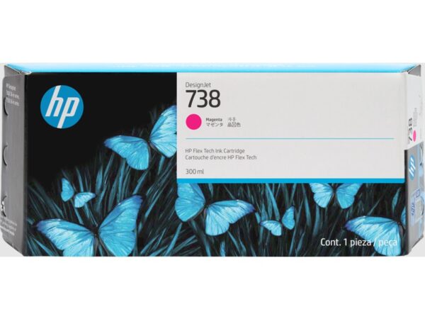 Cartucho de tinta DesignJet HP 738 de 300 ml magenta