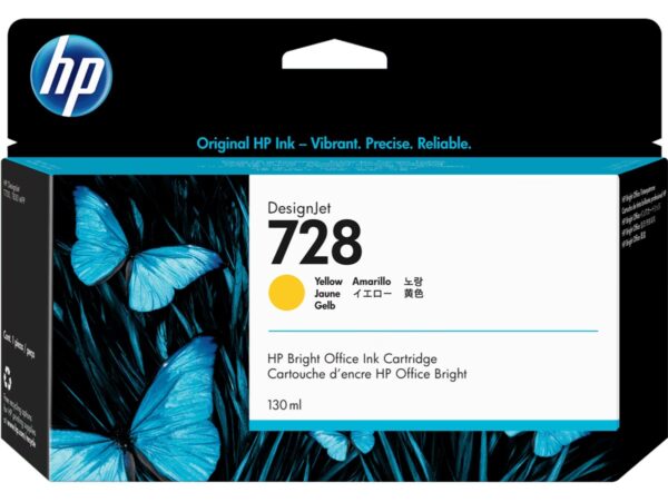 Cartucho de tinta HP DesignJet 728 amarillo (130 ml)