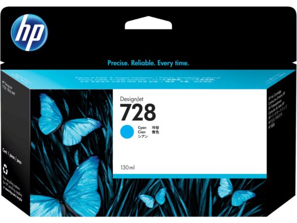 Cartucho de tinta HP 728 DesignJet cian (130 ml)